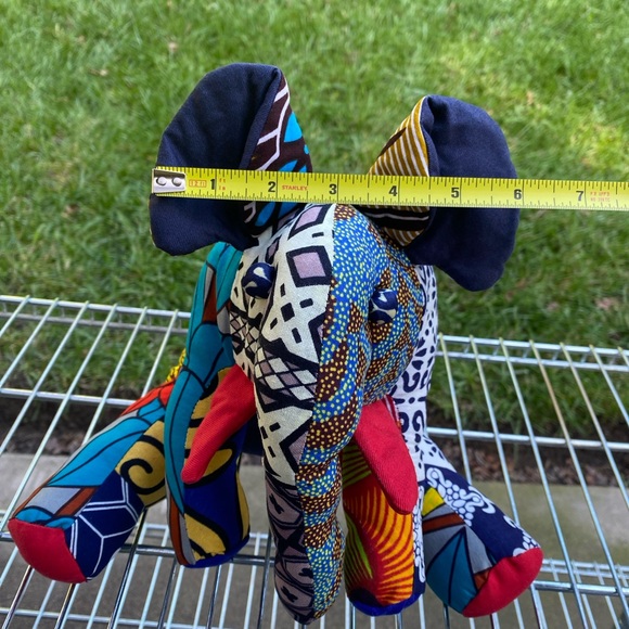 Colorful Patterned Elephant Plush - Picture 7 of 7